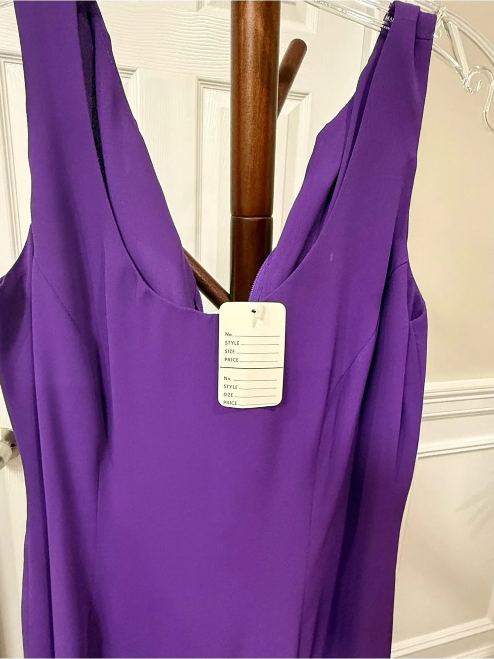 Elegant Purple Maxi Dress with Embroidered Jacket - Picture 2 of 5